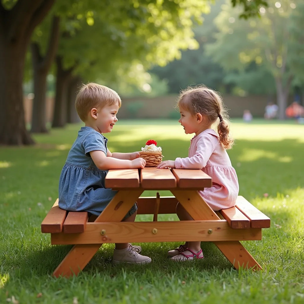 Kids Picnic Table Set - Kids Picnic Table Sets Safe Fun and Easy for Little Helpers