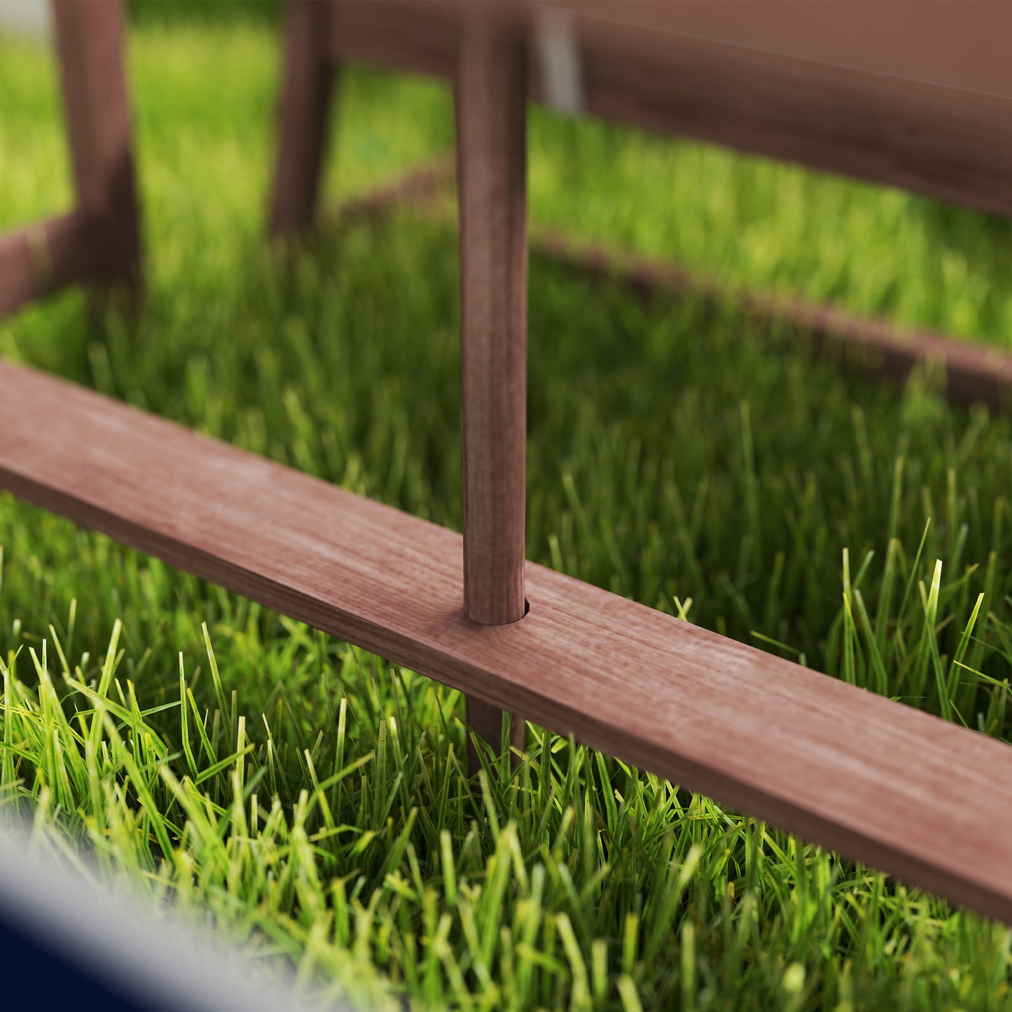 Little Play World SunHaven™ kids outdoor picnic table set with two benches for children’s outdoor play and dining.