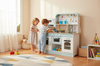 LittleChef™ Kids play kitchen by Little Play World featuring colorful pretend stove, sink, and cooking accessories for kids' imaginative play