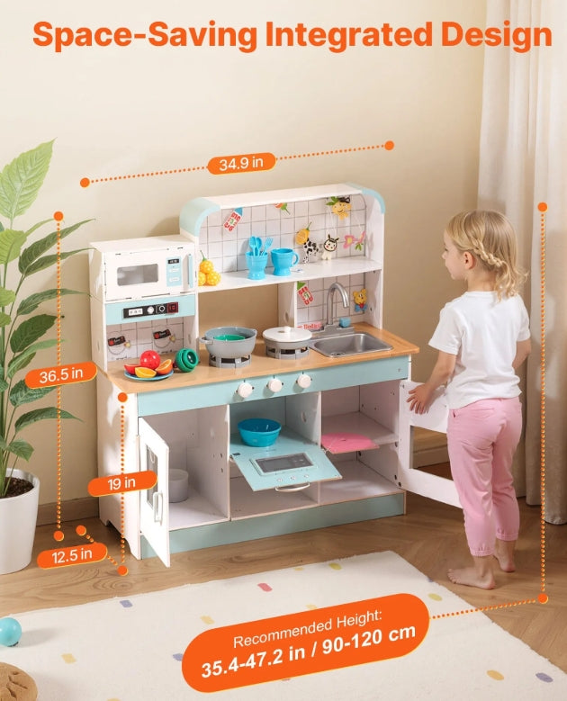LittleChef™ kids play kitchen by Little Play World with pretend stove, sink, and storage for imaginative cooking play.