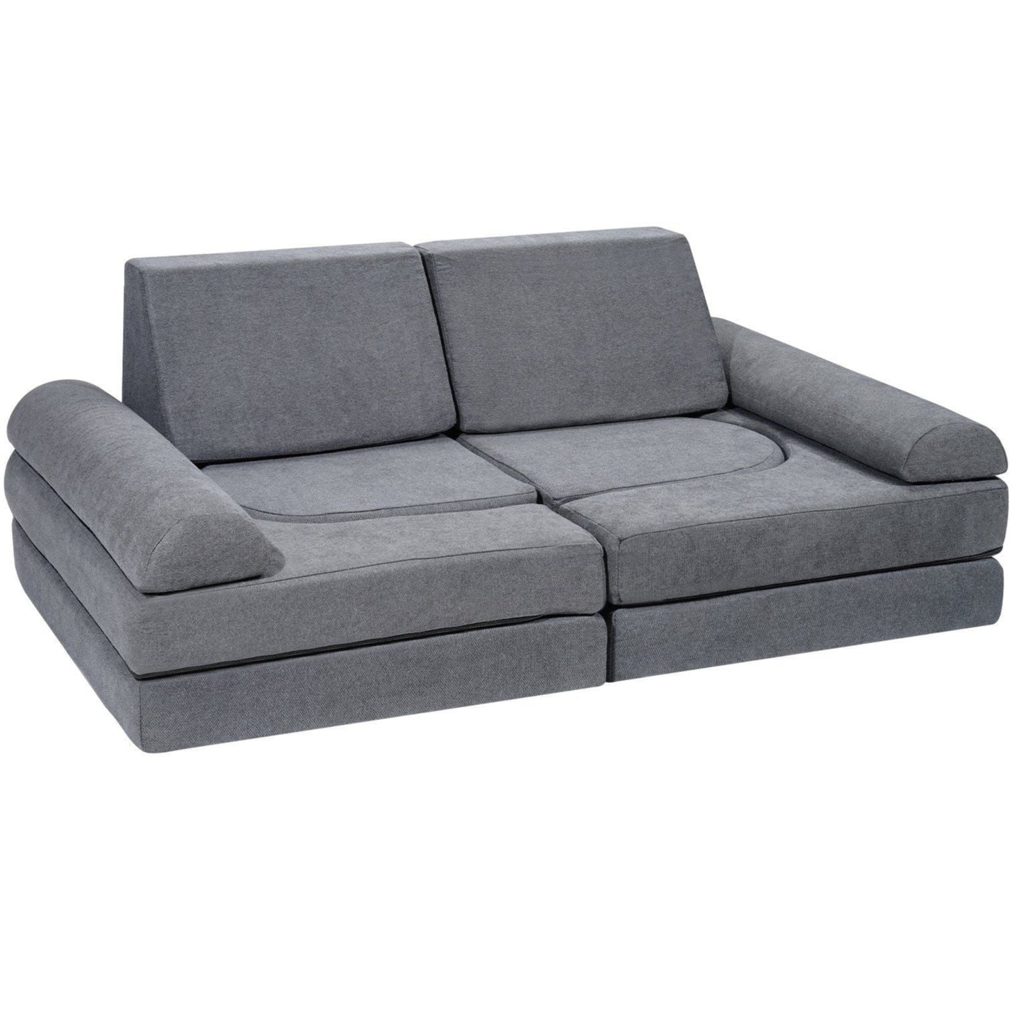 Little Play World CozyCraft™ Kids Play Couch, toddler-friendly modular sofa and play bed with colorful, soft fabric and cushioned design