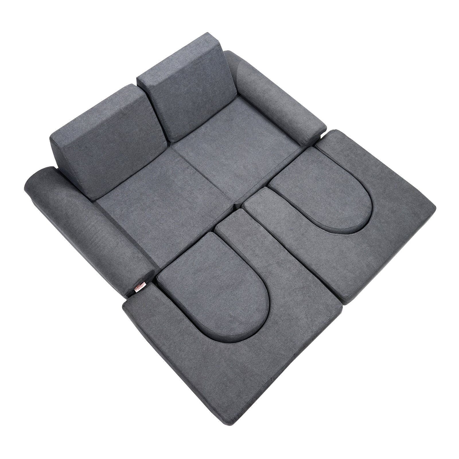 Colorful CozyCraft™ Kids Play Couch by Little Play World, toddler sofa and modular play couch for kids' active play and lounging.
