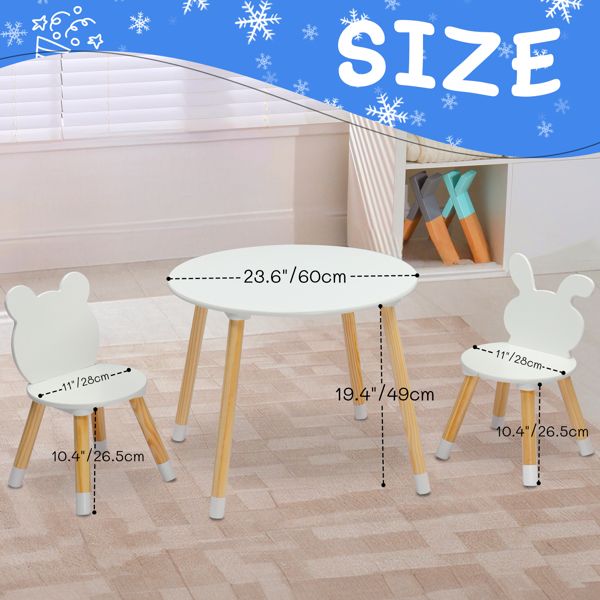 Doba kids table and chairs set from Forest Collections, featuring a charming art play table with matching chairs made of premium materials.