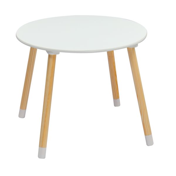 Doba kids table and chair set from Forest Collection, featuring a cute, colorful art play table and matching chairs for children.