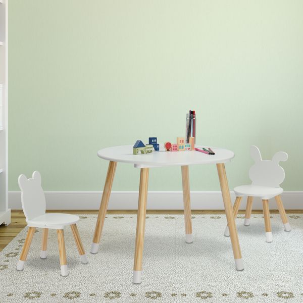Doba kids table and chair set from Forest Collections, adorable children’s art and play table with matching chairs made from premium materials.