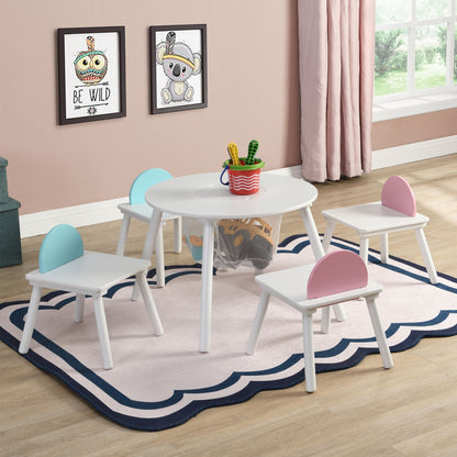 LittleHaven™ 5-piece wooden toddler activity table and chair set by Little Play World, ideal for play, crafts, and reading.