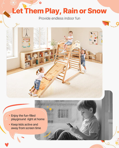 Little Play World PeakPath™ indoor kids play gym with colorful climbing frames and slides for active indoor fun.