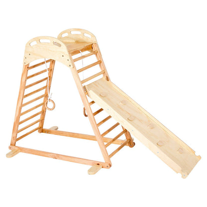 Little Play World PeakPath™ indoor kids play gym with colorful climbing structures and soft mats for active indoor fun.