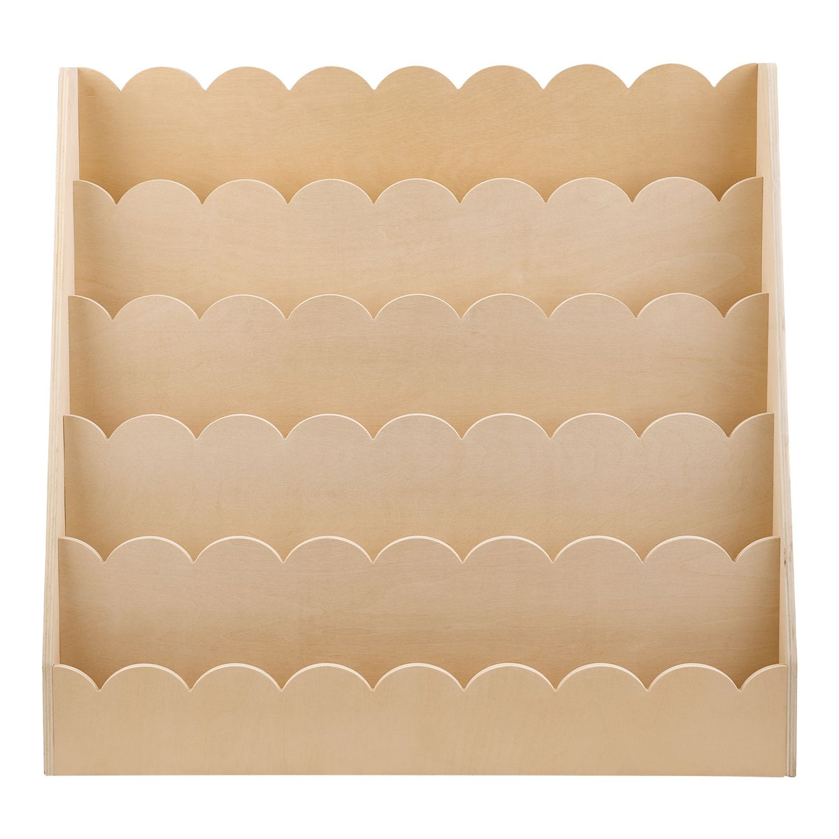 StoryScape 5-tier kids' bookshelf by Little Play World with Montessori-inspired forward-facing book display