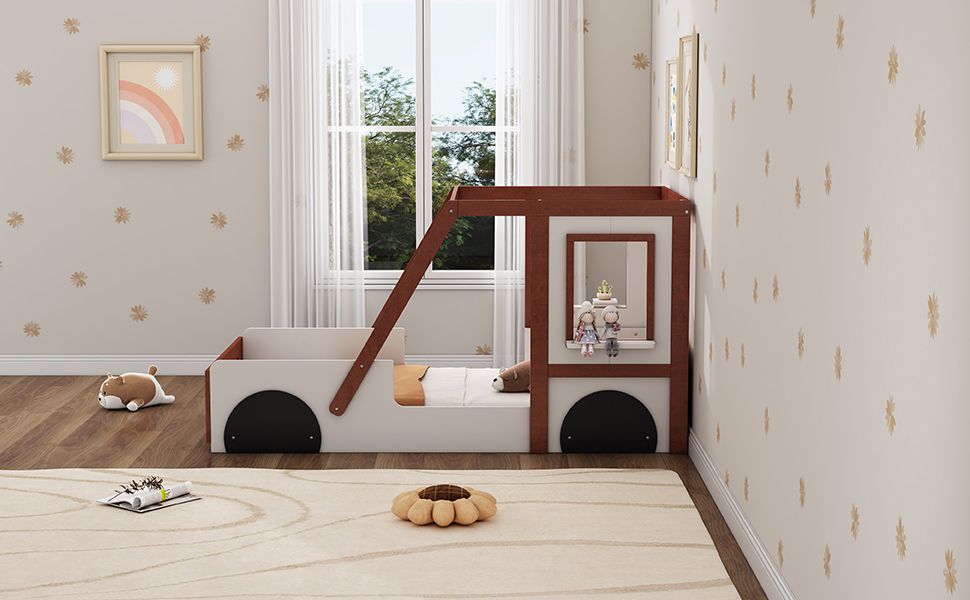 Little Play World VictoryLane™ kids car bed, twin-size kids bed with fun car-shaped design for boys and girls.