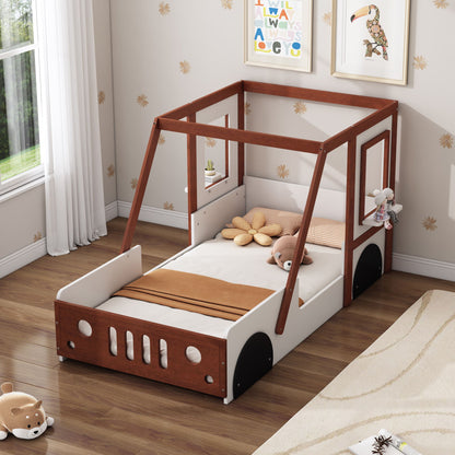 Little Play World VictoryLane™ kids car bed, twin-size kids bed with fun car-shaped design for boys and girls.