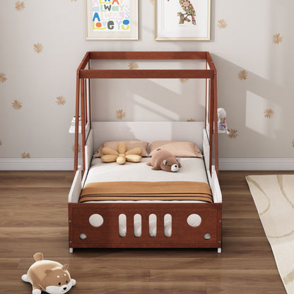 Little Play World VictoryLane™ Kids Car Bed in twin size, featuring a fun car-shaped design for boys and girls.