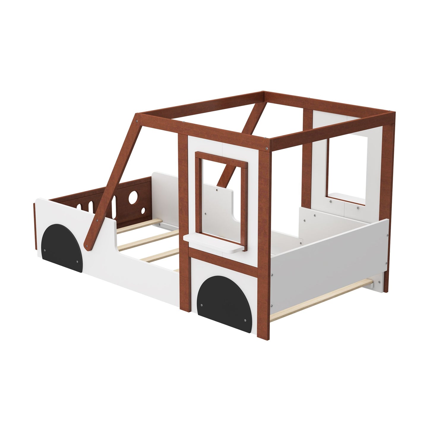 Little Play World VictoryLane™ Kids Car Bed, twin-size kids bed with fun car-shaped design for boys and girls.