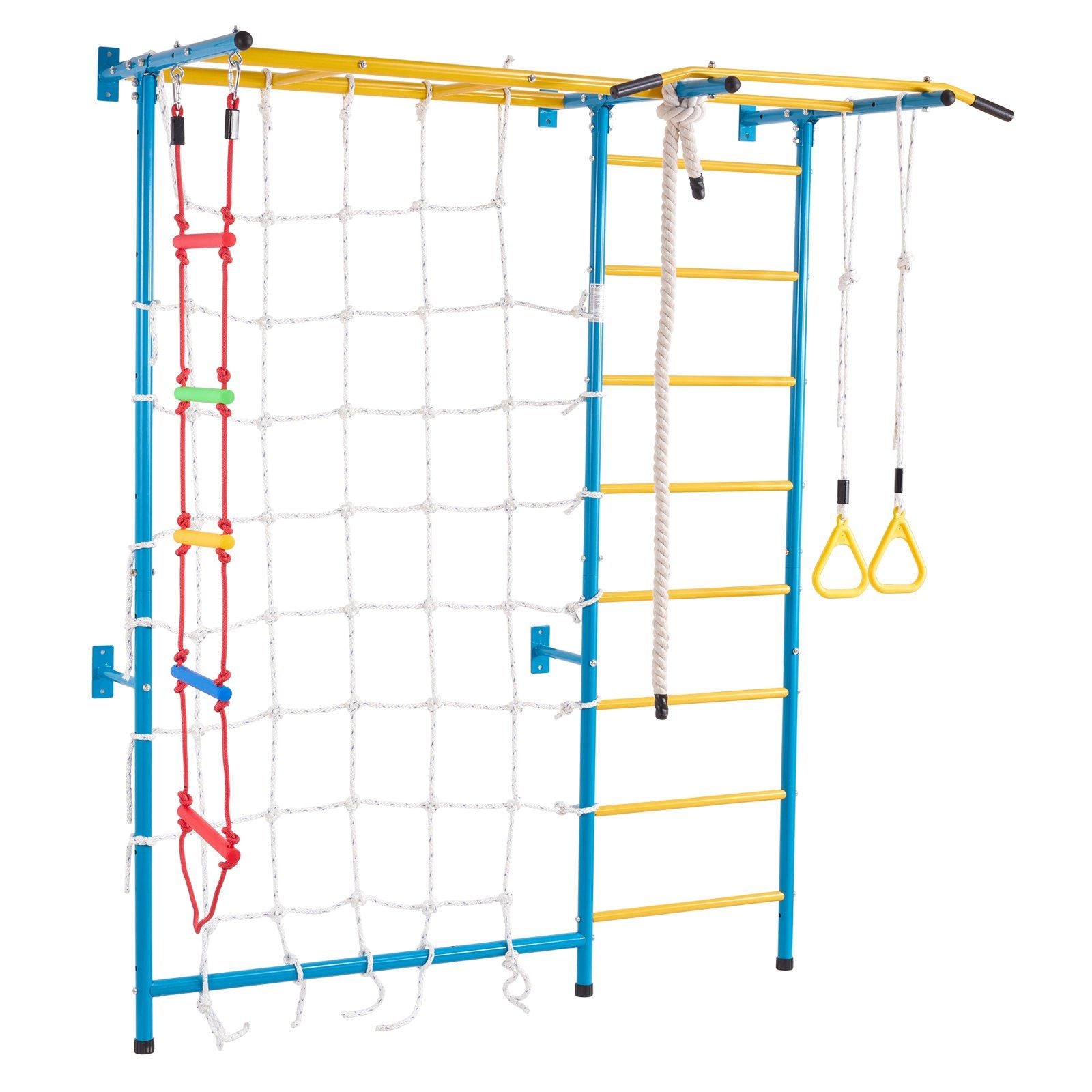 Little Play World 7-in-1 Swedish Ladder Wall Gym, indoor wooden climber and activity set for kids to enjoy active play.