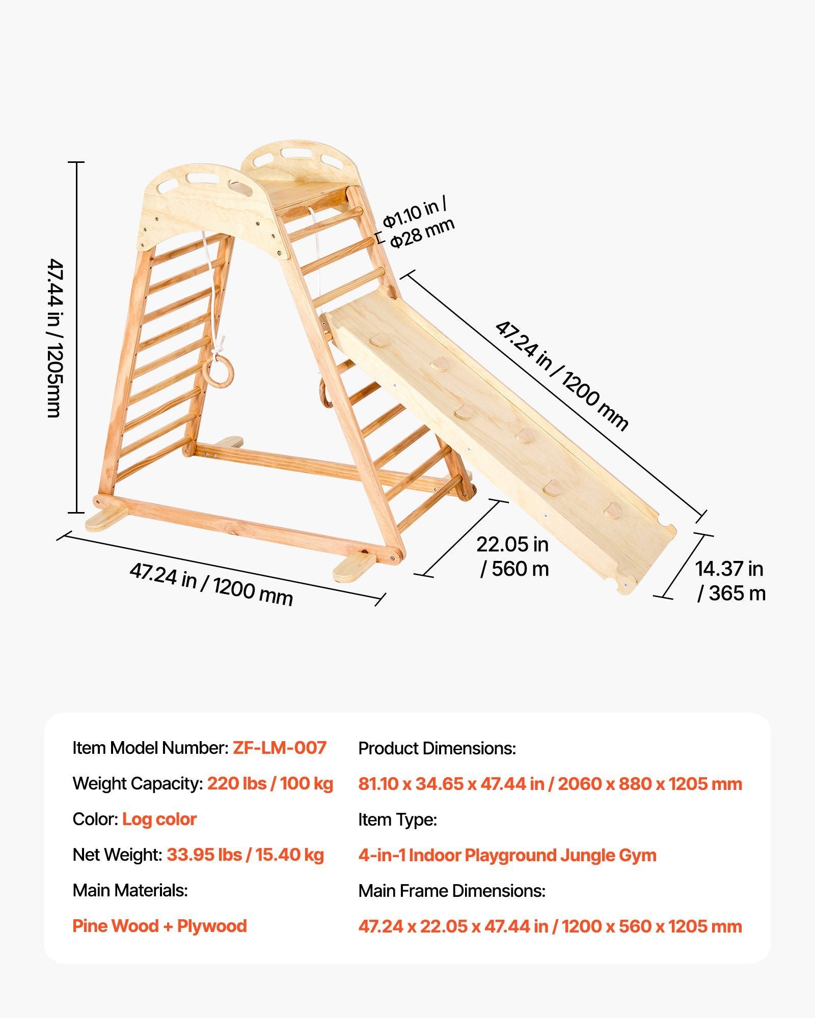 Little Play World PeakPath™ indoor kids play gym with colorful climbing structures and soft mats for active indoor fun.