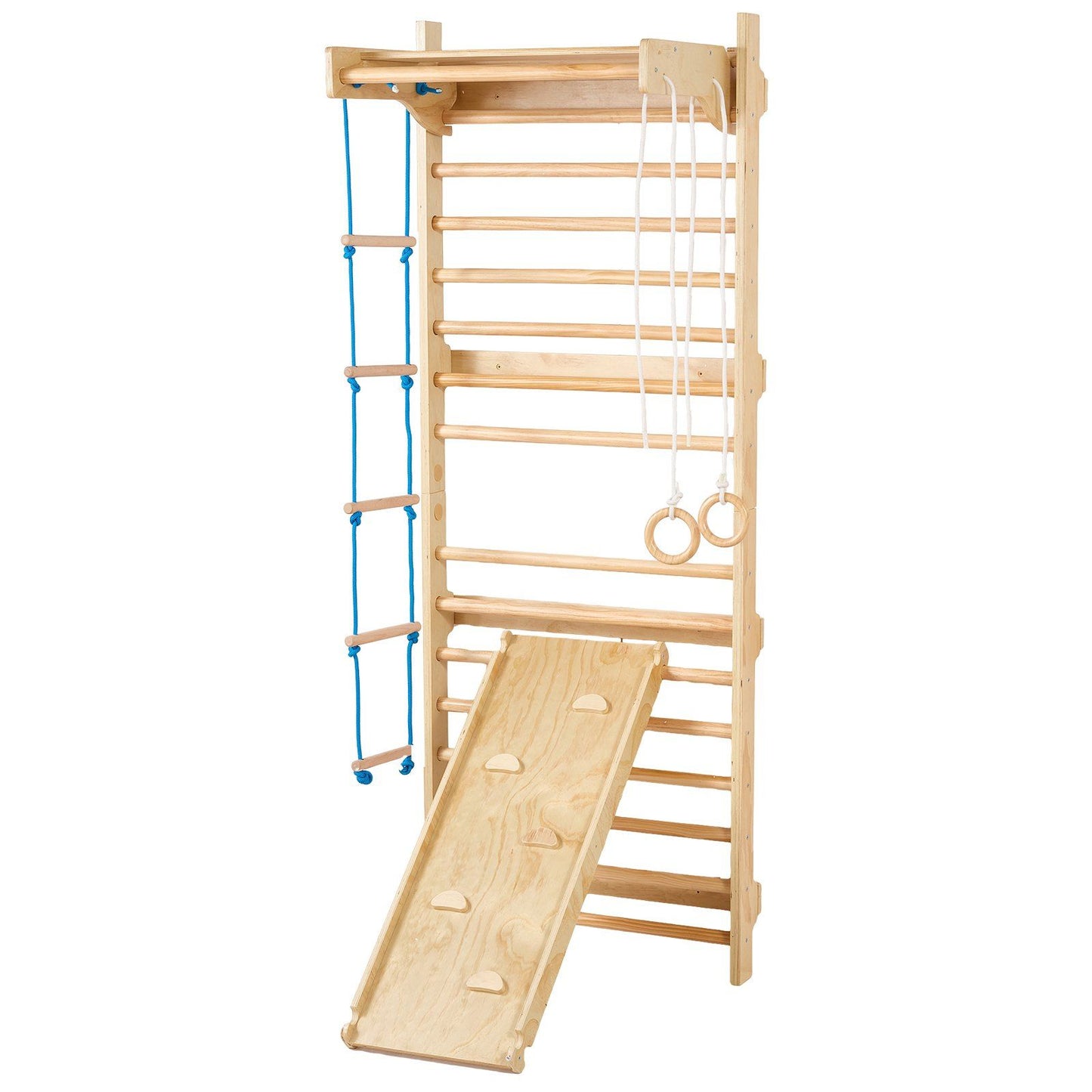 Little Play World ExplorerClimb™ indoor wooden kids' wall gym with Swedish ladder and climbing activity set for active play.