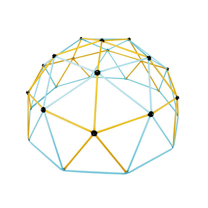 SkyReach™ Kids outdoor climbing dome by Little Play World, colorful playset for children with interconnected climbing bars.