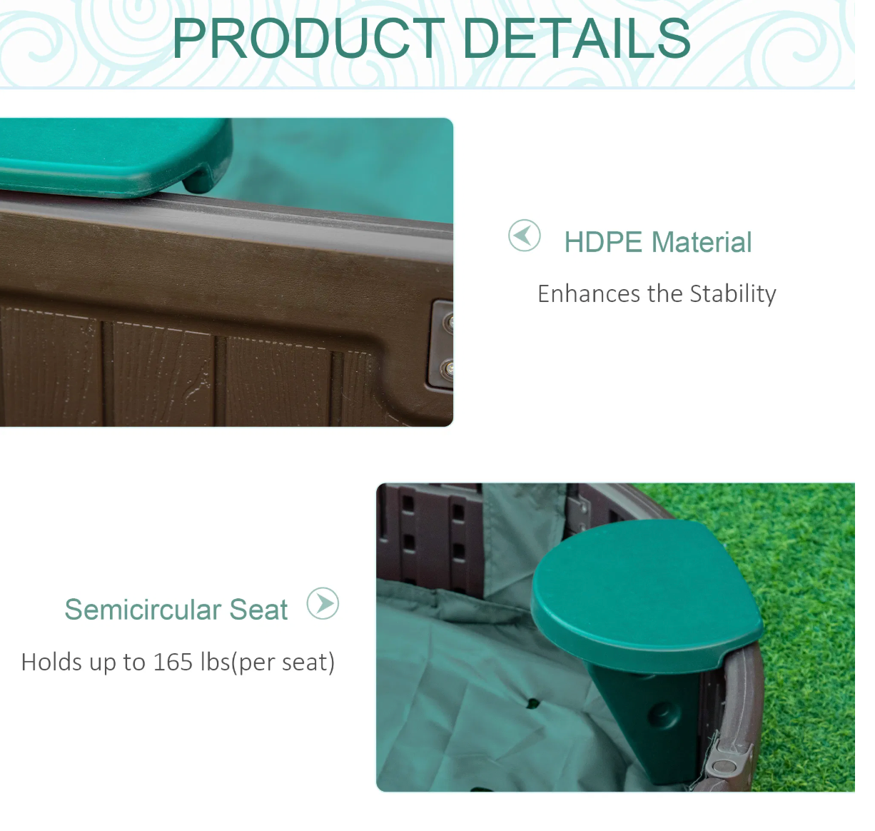 Kids Sandbox with Cover, 4 Corner Seats & Bottom Liner for Backyard and Outdoor Play - Little Play World Store