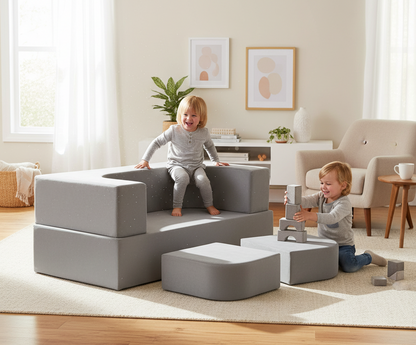 WonderNest™ Kids Modular Play Couch – 28D High-Density Foam, Convertible Nugget-Style Toddler Sofa - Little Play World Store