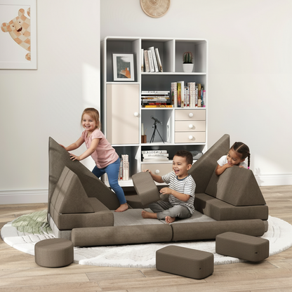 CozyCrafters™ Kids Nugget Play Couch – Modular Foam Sofa Set for Building, Lounging & Creative Play - Little Play World Store