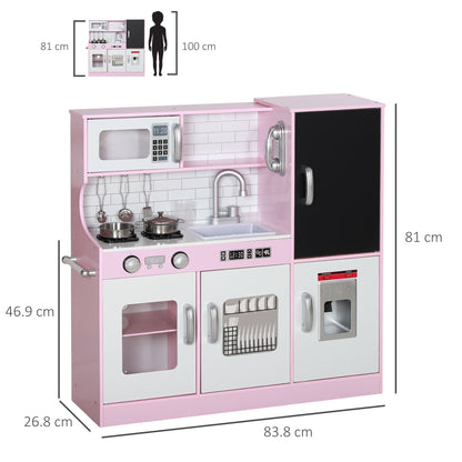 Little Play World DreamKitchen Deluxe kids play kitchen with stove, sink, and storage, designed for imaginative play.