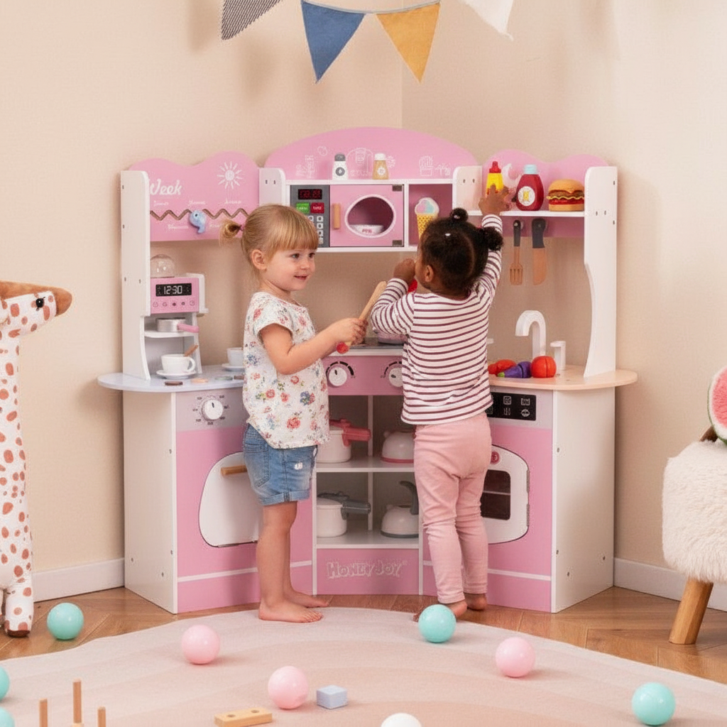 Mini Chef Kitchen Range- Wooden Pretend Play Kitchen Set - Little Play World Store