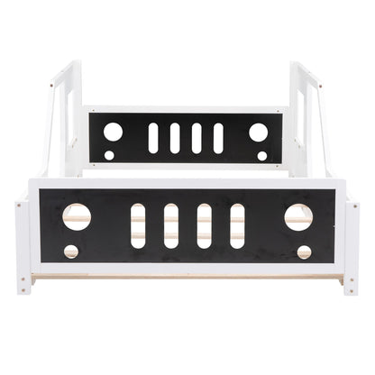 RoadsterDream™ full-size classic car bed by Little Play World with decorative wheels, perfect as a kids theme, house, or toddler bed.