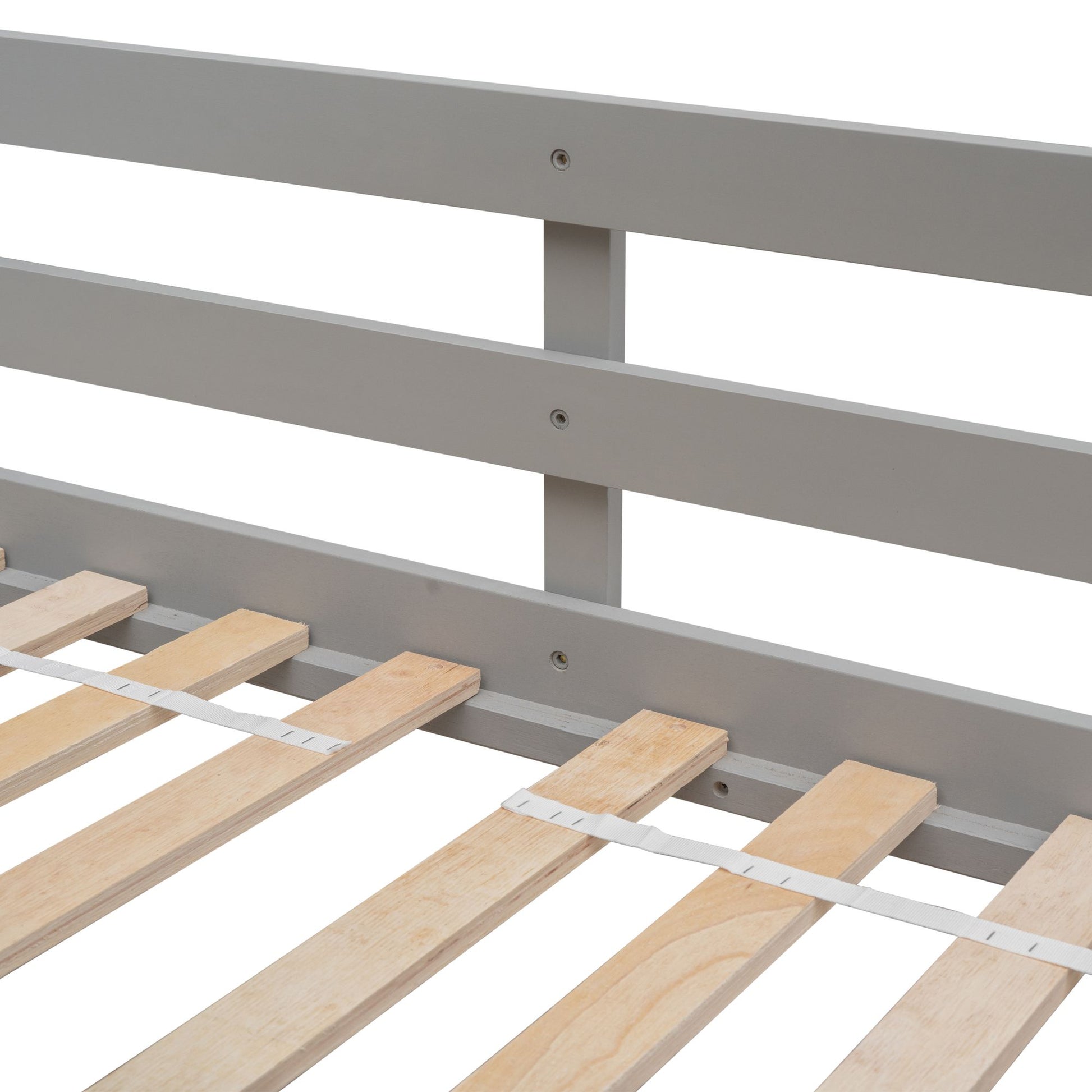 Little Play World twin-over-twin house bunk bed for kids, featuring a playful house design in natural white, perfect for toddlers and children.