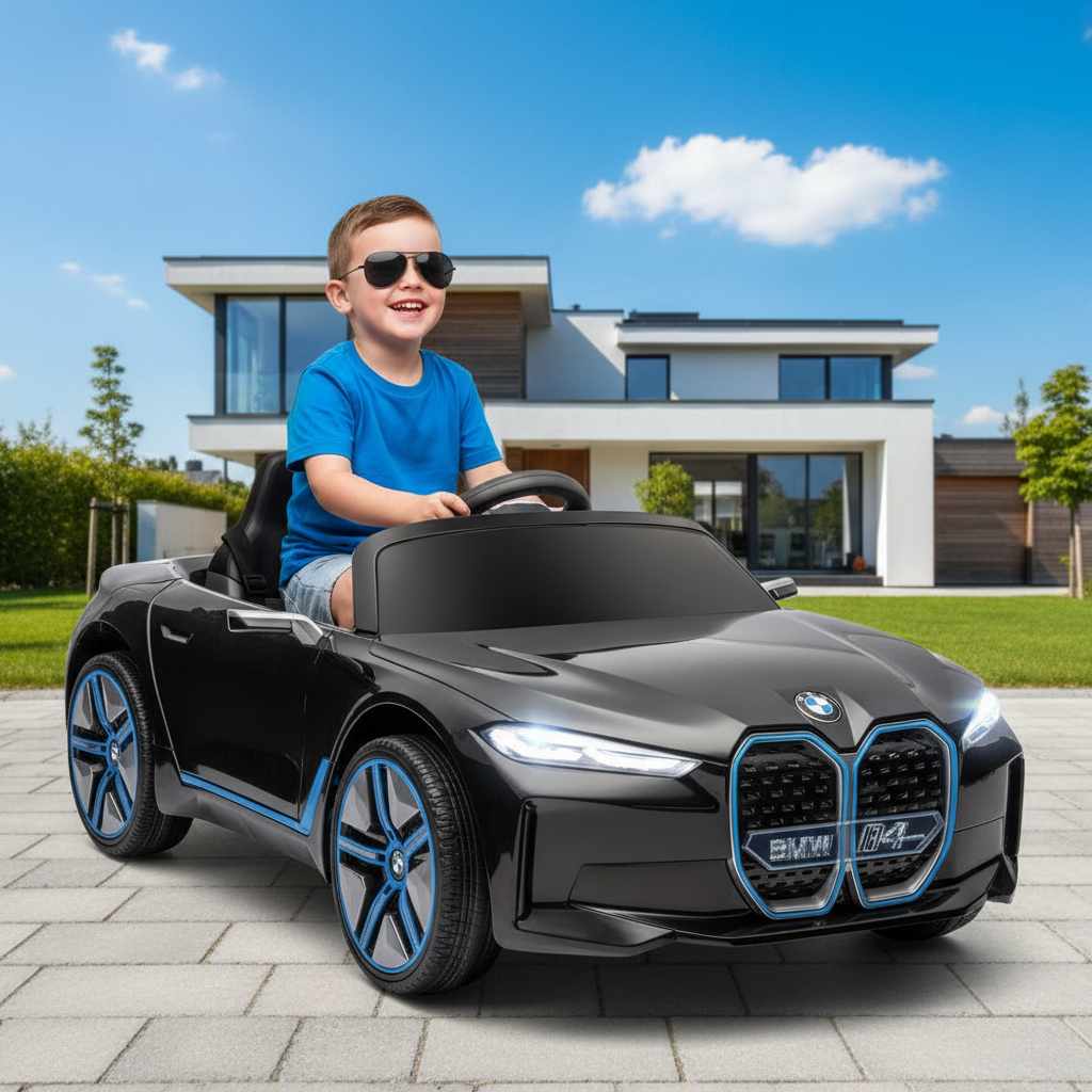 BMW LuxeDrive™ 12V Kids Electric Ride-On Car with Parental Remote | Black - Little Play World Store