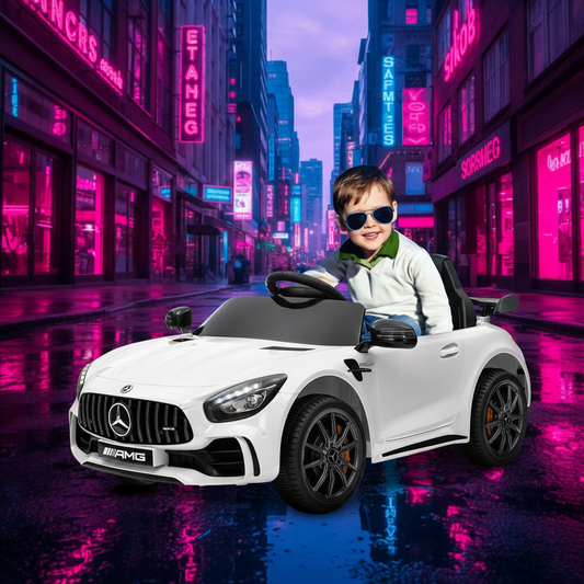 Mercedes-Benz Veloce™ 12V Premium Kids Electric Supercar with Parental Remote | White - Little Play World Store